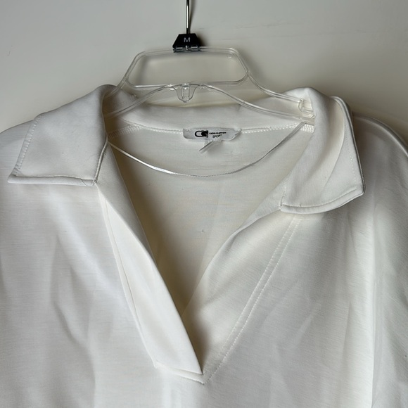 Cable & Gauge White Collared Pullover - Picture 3 of 3